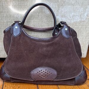 Cole Haan Brown Suede and Leather Purse